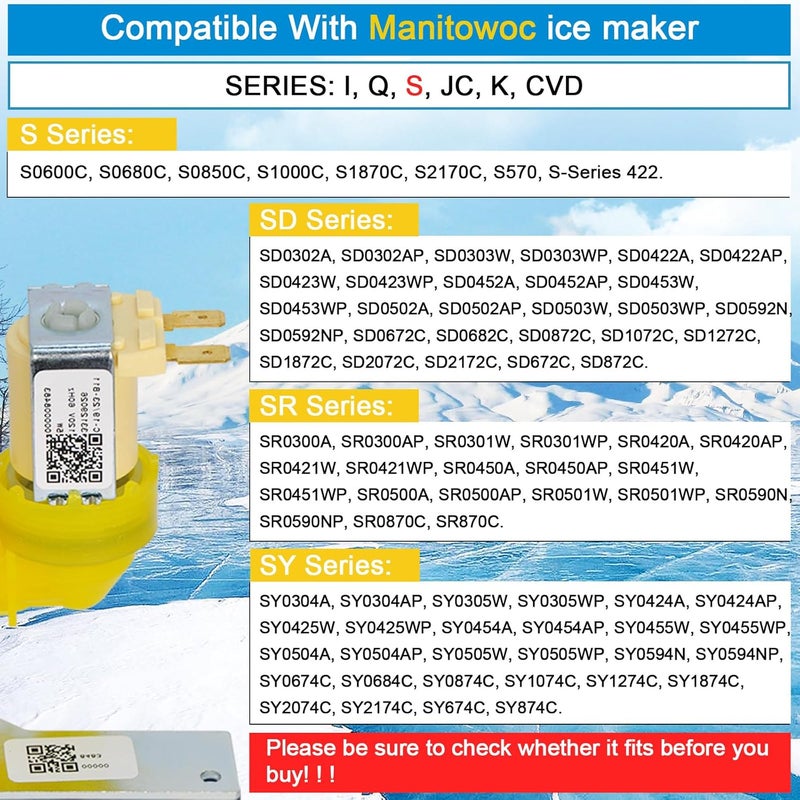 REEPLAR 000009123 IH9123 33129026 water inlet valve for manitowoc ice machines, 120V 60Hz 5W fits for I, IB, S, SD, JC, QR, SD and K Series ice machines parts - Image 5